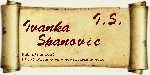 Ivanka Španović vizit kartica